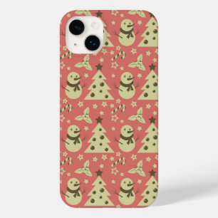 Retro Christmas trees holly berry star candy cane  Case-Mate iPhone 14 Plus Case