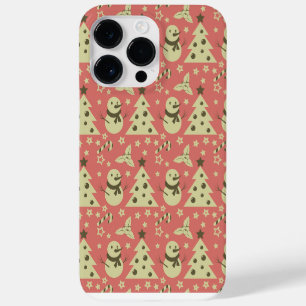 Retro Christmas trees holly berry star candy cane Case-Mate iPhone 14 Pro Max Case