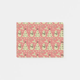 Retro Christmas trees holly berry star candy cane  Post-it Notes