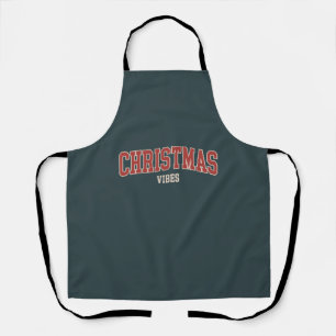 Retro Christmas Vibes Holiday Apron