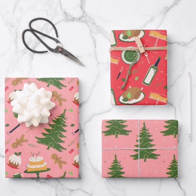 retro Christmas wrapping paper (Front)