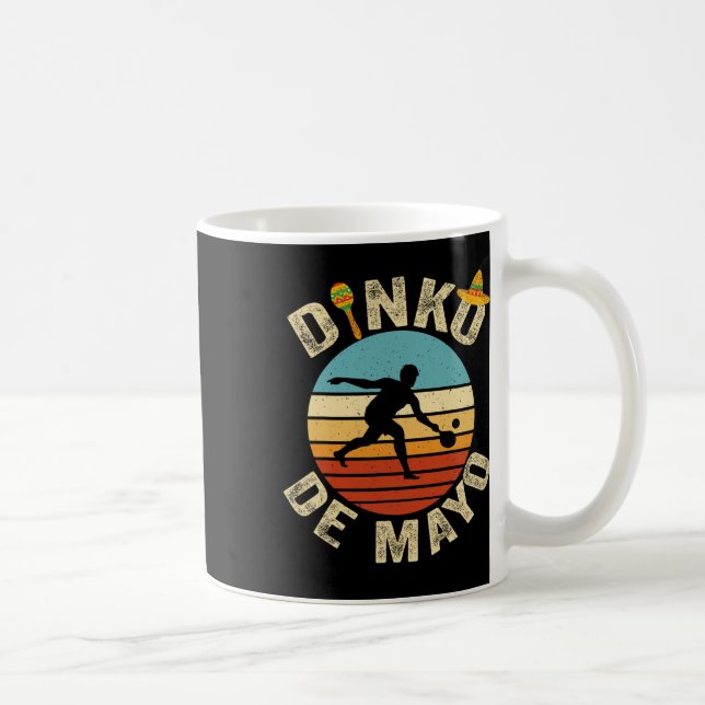 Retro Cinco De Mayo Picklell Player Dinking Dinko  Coffee Mug (Right)