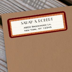 Retro Cinema Theater Marquee Sign Mariage Adresse