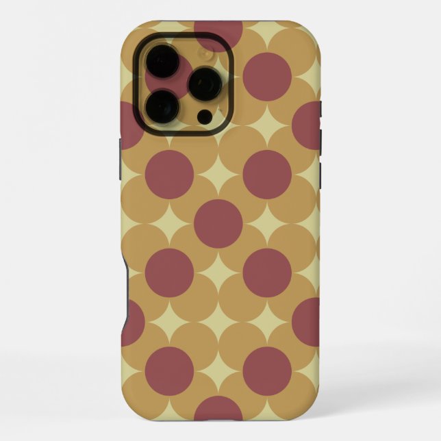 Retro Circle Flower Pattern iPhone Case (Back)