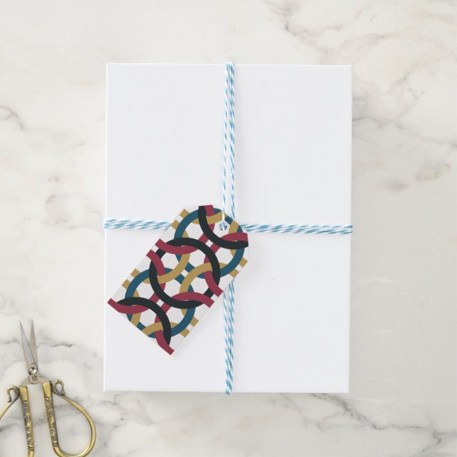 Retro circle knots gift tags (With Twine)