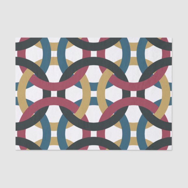 Retro circle knots tissue paper (Front)