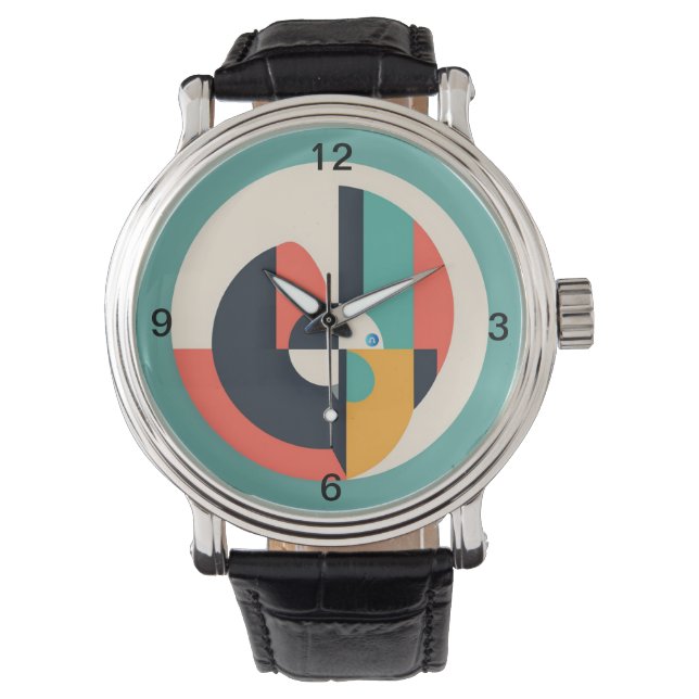 Retro Circle Pattern Wristwatch (Front)