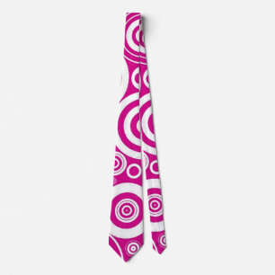 Retro Circle Pink Tie