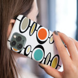 Retro Circle Shapes Mid Century Modern iPhone 16 Pro Case<br><div class="desc">Stand out from the crowd with this cool retro geometric design phone case. With its colourful lopsided circles in turquoise,  orange,  cream,  tan,  gold,  and black it's sure to look and feel great in your hand!</div>