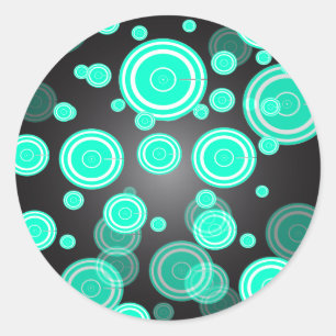 Retro Circle Stickers