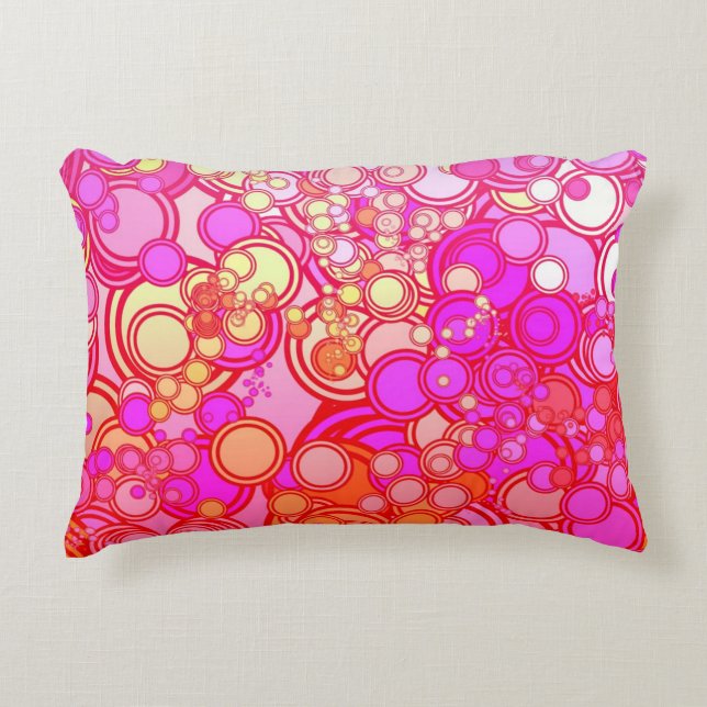 Retro Circles Accent Pillow (Front)