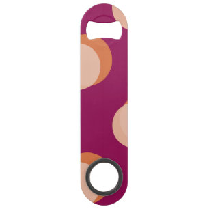 Retro Circles and Shadows Bold Pattern Purple Bar Key