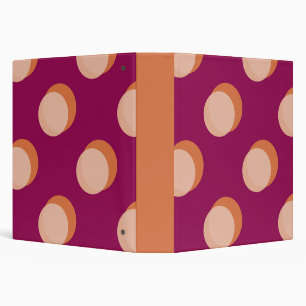 Retro Circles and Shadows Bold Pattern Purple Binder