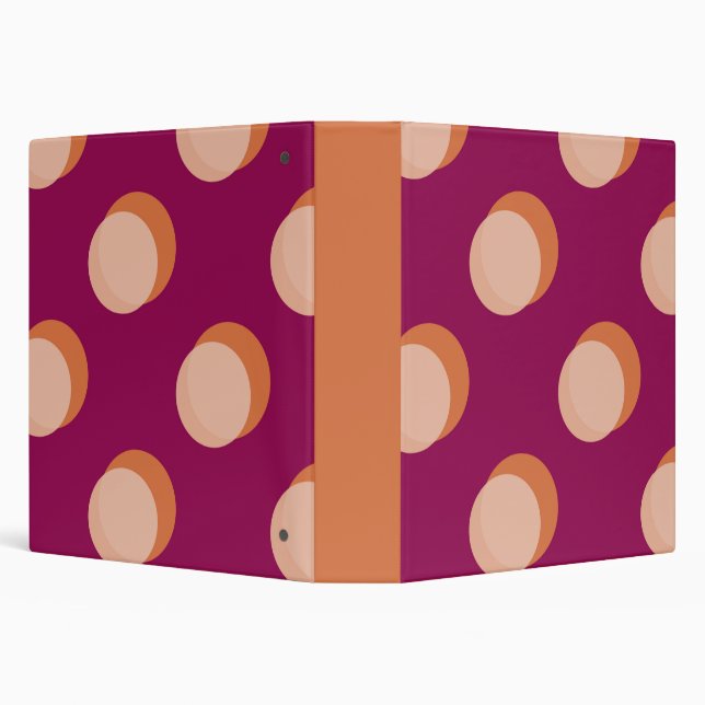 Retro Circles and Shadows Bold Pattern Purple Binder (Background)