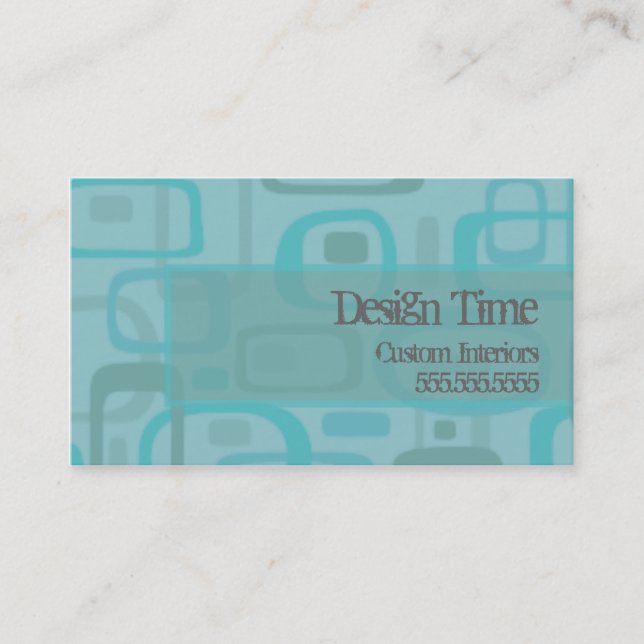 retro circles business card (Front)