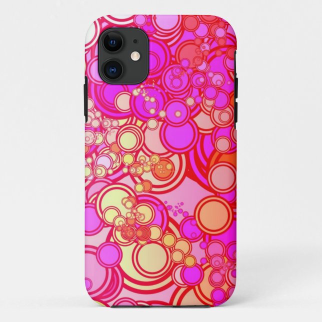 Retro Circles Case-Mate iPhone Case (Back)