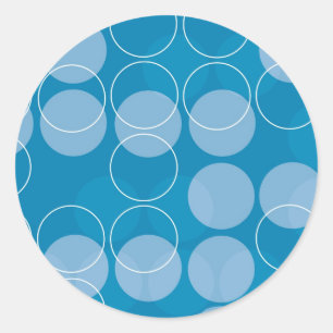 Retro circles classic round sticker