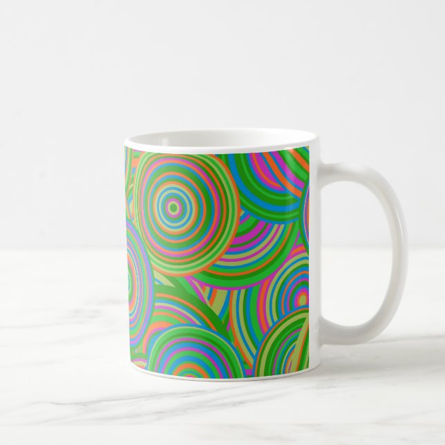 retro circles coffee mug (Right)
