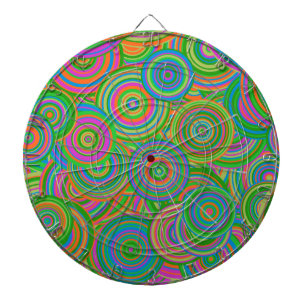 retro circles dartboard