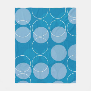 Retro circles fleece blanket
