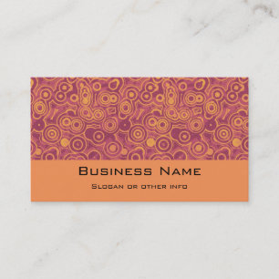 Retro Circles Grunge Pattern Business Card