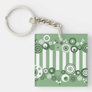 Retro circles keychain