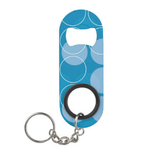 Retro circles keychain bottle opener