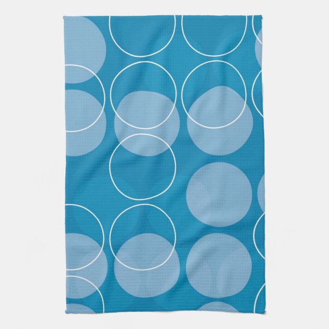 Retro circles kitchen towel (Vertical)