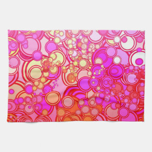 Retro Circles Kitchen Towel