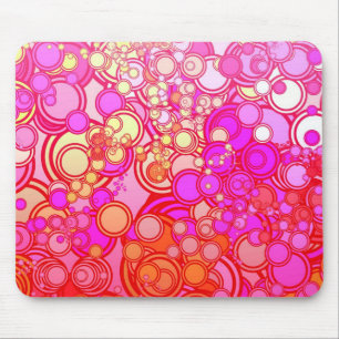 Retro Circles Mouse Pad