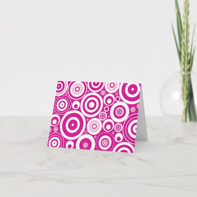 Retro Circles Note Card (Front)