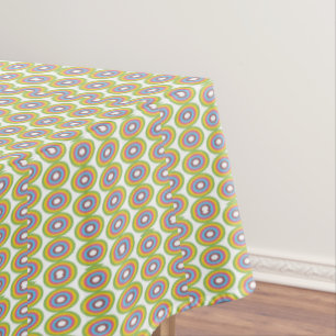 Retro circles pattern tablecloth