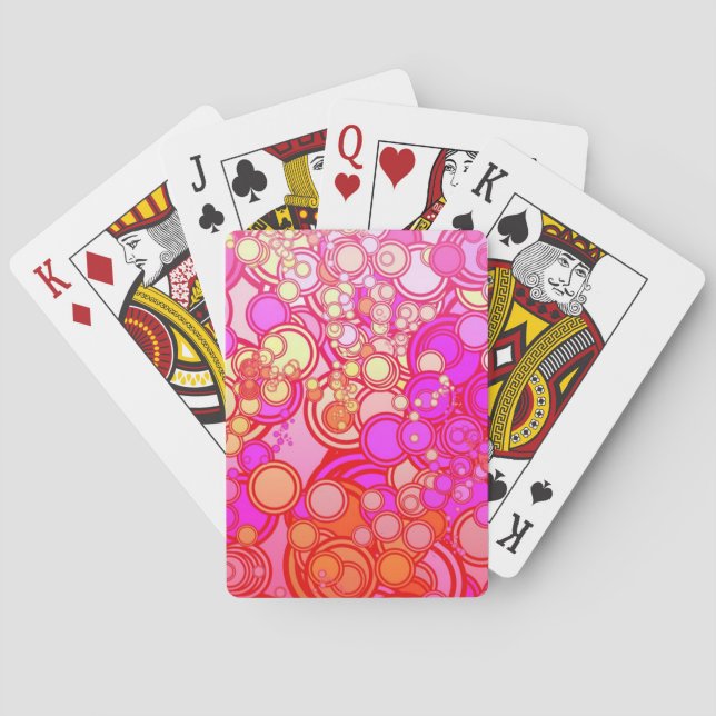 Retro Circles Playing Cards (Back)
