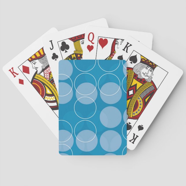Retro circles playing cards (Back)