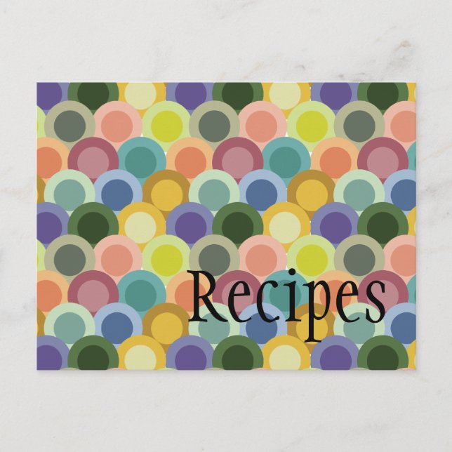 Retro Circles Recipe Card (Front)