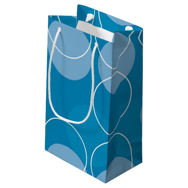 Retro circles small gift bag (Back Angled)