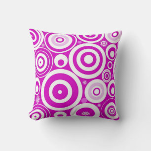 Retro Circles Throw Pillow