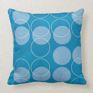 Retro circles throw pillow