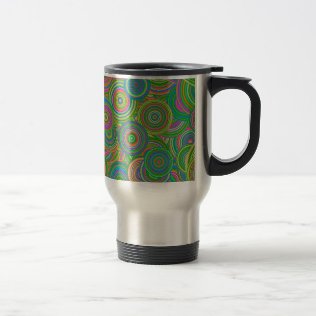 retro circles travel mug (Right)