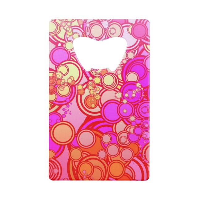 Retro Circles Wallet Bottle Opener (Front)