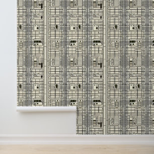 Retro Circuit Board: Vintage Tech Pattern Wallpaper