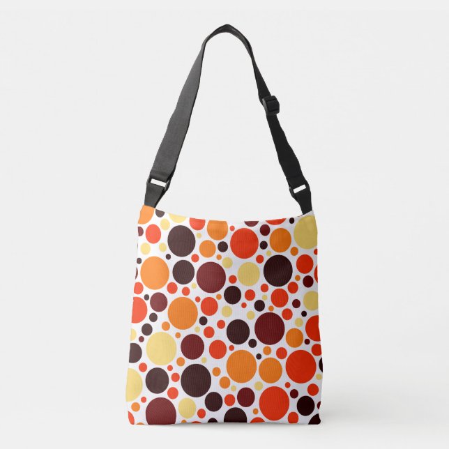 Retro circular pattern crossbody bag (Front)