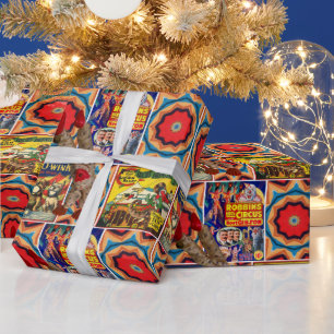 RETRO CIRCUS CHILD'S GIFT WRAP WRAPPING PAPER