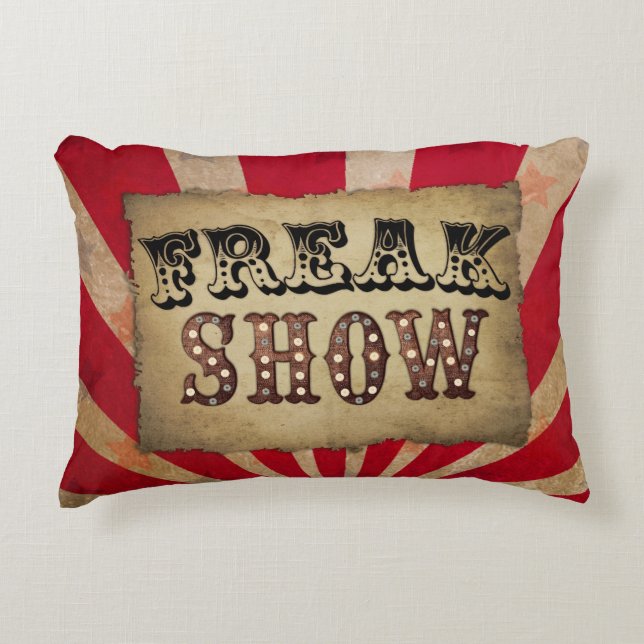 Retro Circus Poster Freak Show  Accent Pillow (Front)