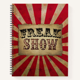 Retro Circus Poster Freak Show Notebook