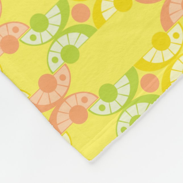 Retro Citrus Fleece Blanket (3 Sizes) (Corner)