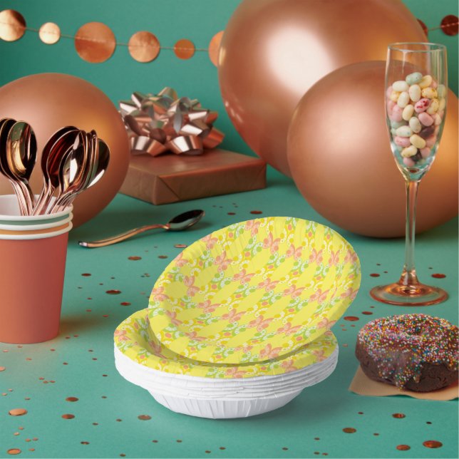 Retro Citrus Paper Bowls Plate (Multi)