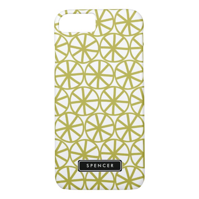 Retro Citrus Pattern Personalized iPhone 7 Case (Back)