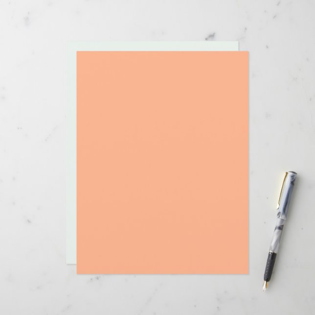 Retro Citrus Sunset on Sea Solid Scrapbook Paper (Front/Back In Situ)