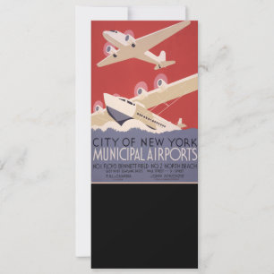 Retro City of New York Airports   WPA Poster